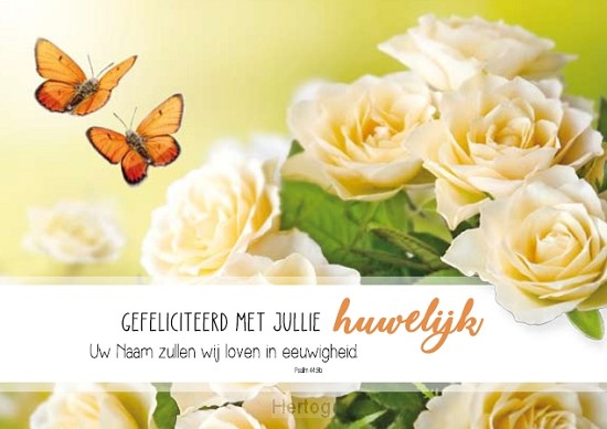 Gefeliciteerd met jullie huwelijk - wenskaart Bijbeltekst SV