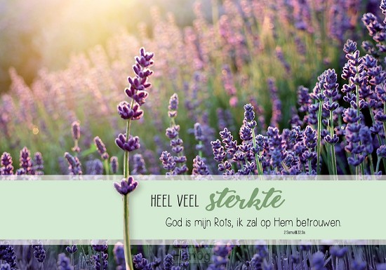 Heel veel sterkte - wenskaart Bijbeltekst SV