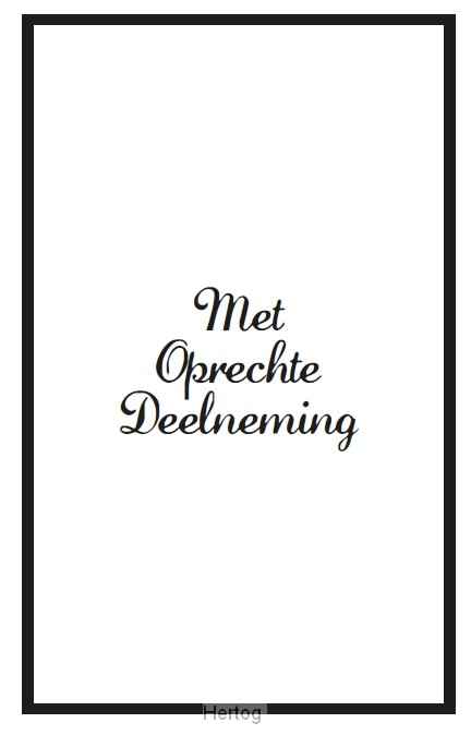 Met oprechte deelneming - map rouw