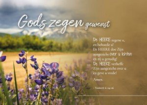 Gods zegen gewenst - kaart