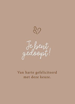 Je bent gedoopt! - kaart